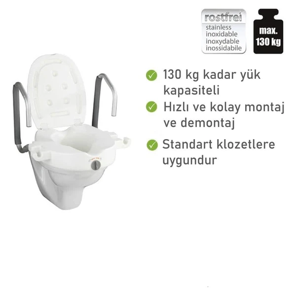 Wenko Destek Kulplu Klozet kapağı 55 x 37,5 x 47,5 cm ( Made in Germany ) - 5