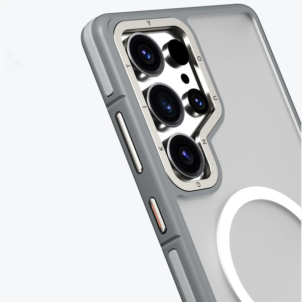 Galaxy S25 Ultra Kılıf M-safe Şarj Özellikli Youngkit Rock Sand Serisi Kapak - 11