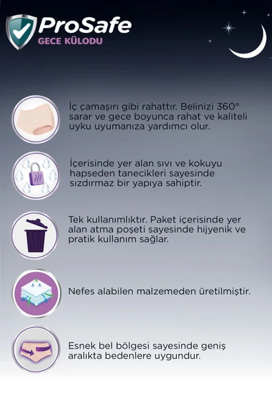 Prosafe Gece Külodu Yoğun Regl Dönemine Özel Gece Boyu Tam Koruma 2 li - 3