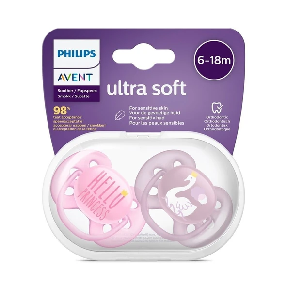 Philips Avent Ultra Soft Yumuşak 2li Emzik 6-18 Ay - SCF223/02 - 2