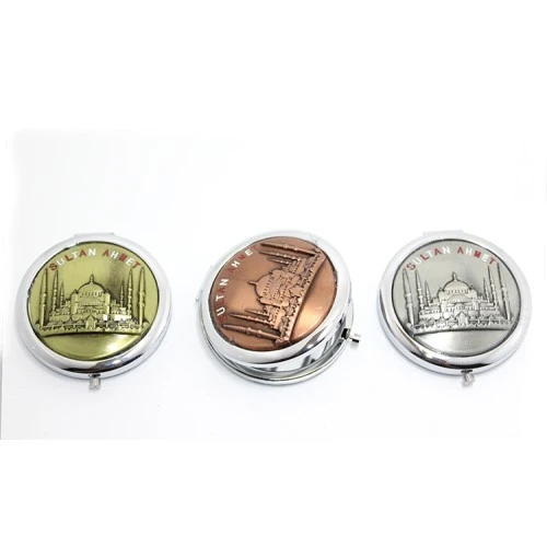 Metal İstanbul Temalı Yöresel Kabartmalı El Aynası ürün görseli