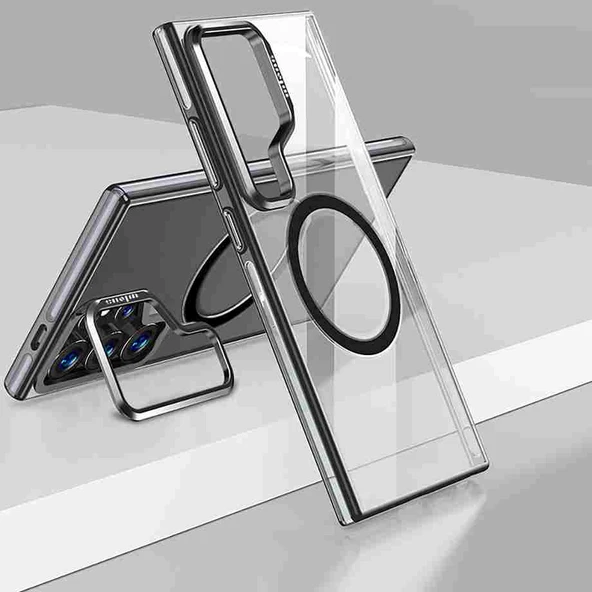 Samsung Galaxy S25 Plus Uyumlu Standlı Magsafe Kapak - 6