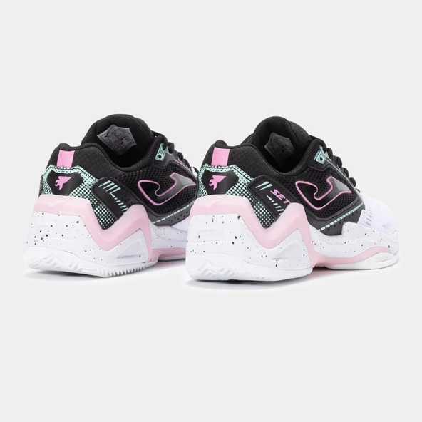 Joma Set Kadın Siyah Beyaz Toprak Kort Kadın Tenis Ayakkabısı TSELS2501C - Resim 3