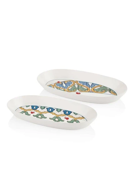 The Mia Limoncello Oval Servis 2li Set Gri 29 cm LMN007