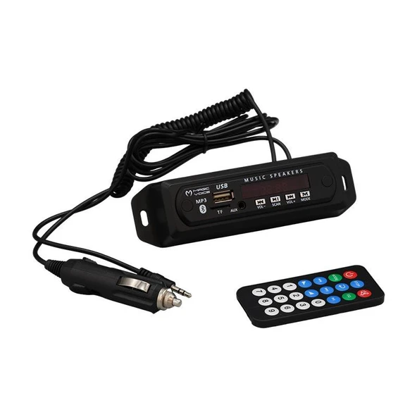 Usb-400 (V20) Bluetooth/aux Usb/sd/mmc-mi̇c-kumandali Oto Teyp Çevi̇ri̇ci̇ Di̇ji̇tal Player (5v/12v)