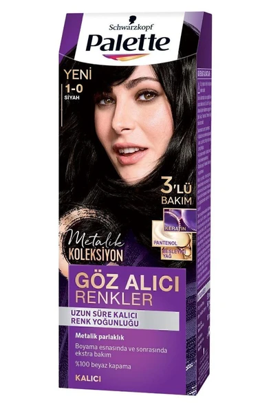Göz Alıcı Renkler Saç Boyası No: 1.0 Siyah - 2