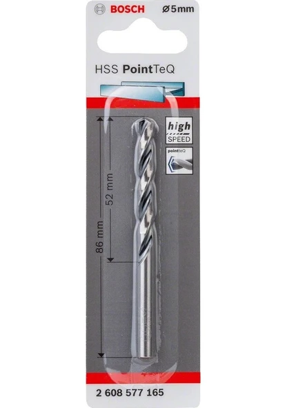 Bosch HSS-PointTeQ 5.0 mm Metal Delme Ucu