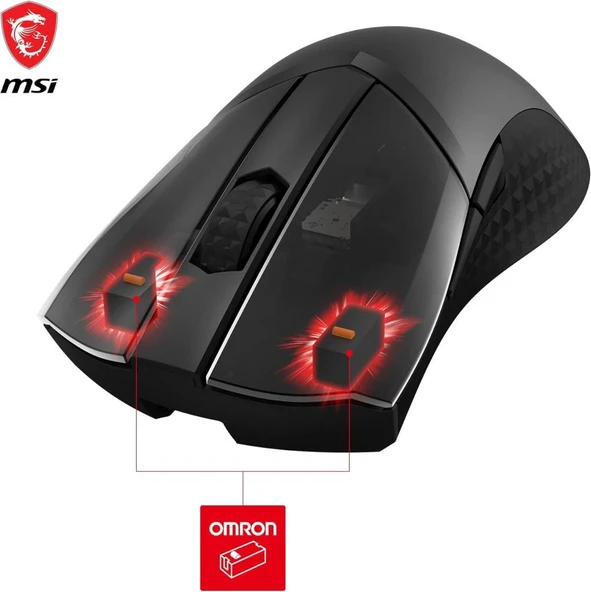 MSI Clutch GM31 Lightweight RGB Makrolu Şarjlı Ergonomik Optik Kablosuz Oyuncu Mouse - Outlet - 2