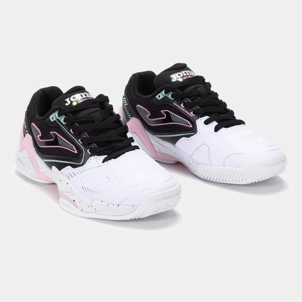 Joma Set Kadın Siyah Beyaz Toprak Kort Kadın Tenis Ayakkabısı TSELS2501C - Resim 2