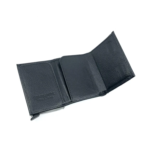 Kayader BONS Collection RFID Mekanizmal Deri Cüzdan - Siyah - 5