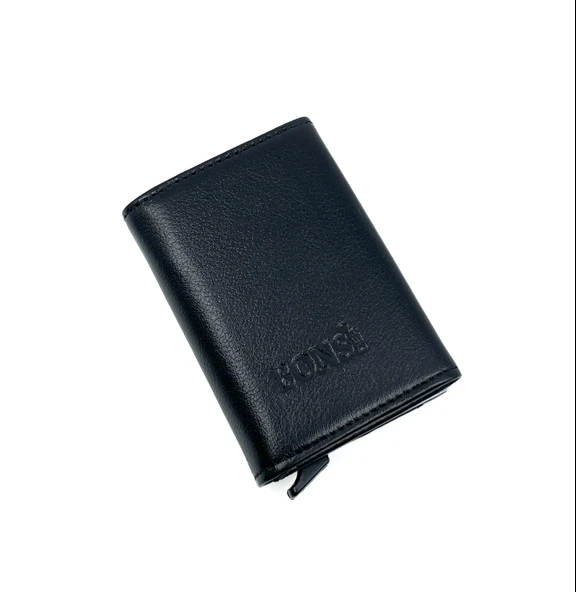 Kayader BONS Collection RFID Mekanizmal Deri Cüzdan - Siyah - 2