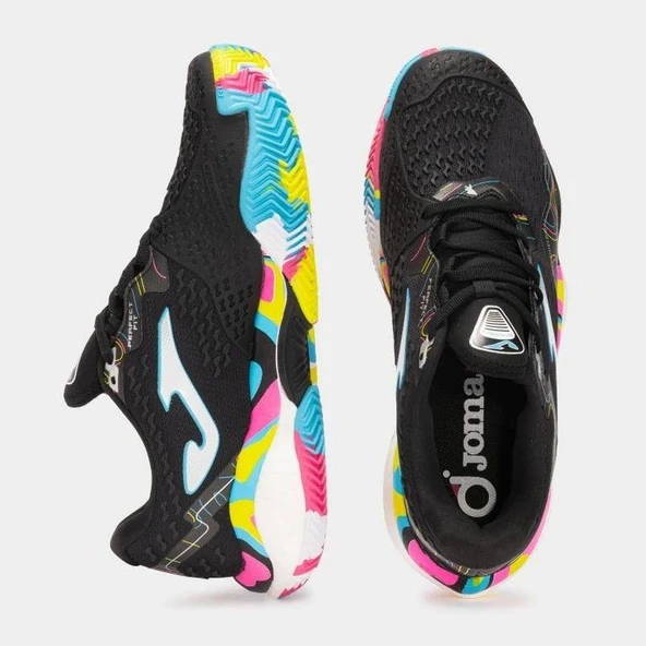 Joma Smash Erkek Siyah Toprak Kort Tenis & Padel Ayakkabısı TSMAS2591C - 4