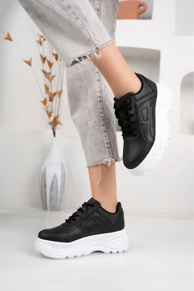 Albishoes Kadın Günlük Sneaker Yüksek Taban 6 CM Hafif Rahat Spor Ayakkabı Kadın Kalın Taban Sneaker - 3