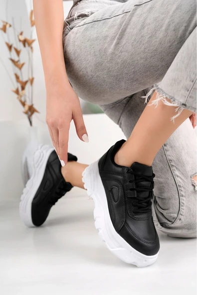 Albishoes Kadın Günlük Sneaker Yüksek Taban 6 CM Hafif Rahat Spor Ayakkabı Kadın Kalın Taban Sneaker