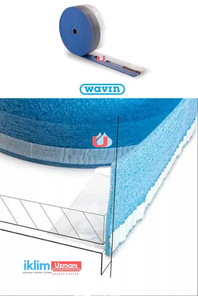 WAVIN - Kenar izolasyon Bandı Yapışkanlı D23 (120x7mm L=15 mt.) - 3