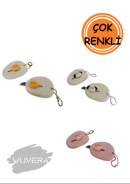 WUVERA Sevimli Emojili Mini Maket Bıçağı - (1 ADET) - 2
