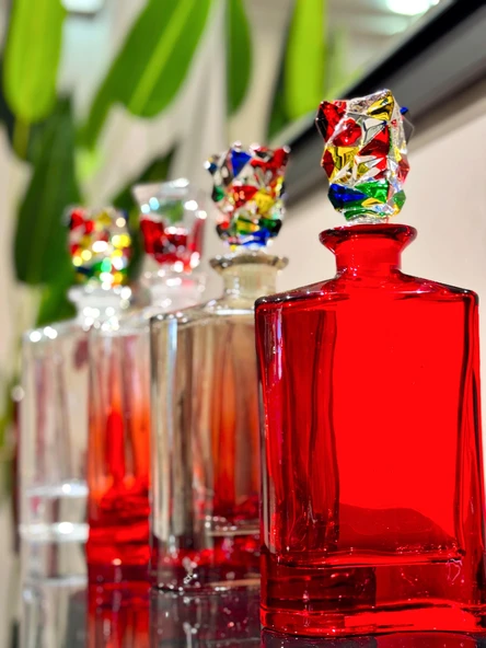 Mikasa Moor Kırmızı Renkli Cam Şişe 30Cm 800Ml P091.331962 - 3