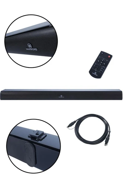 Maxword SLC-160BT Optik Çıkışlı 2.0 Kanal BT Soundbar TV Ses Sistemi 160W (79x8x6 cm) - Resim 5