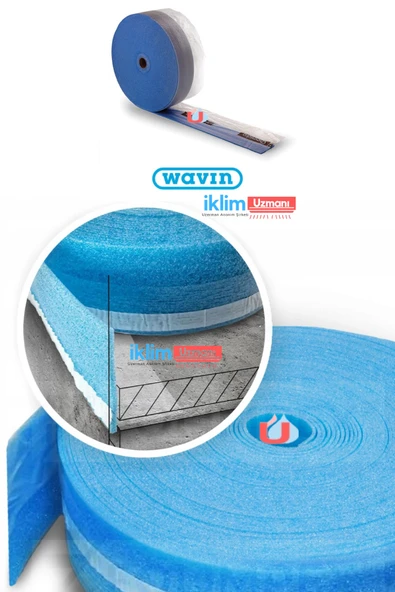 WAVIN - Kenar izolasyon Bandı Yapışkanlı D23 (120x7mm L=15 mt.) - 2