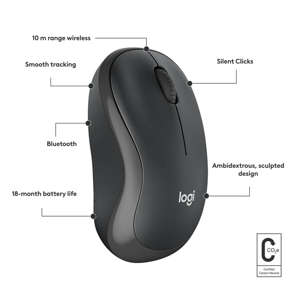 Logıtech M241 910-007471 Kompakt Sessiz Kablosuz Bluetooth Mouse - 2