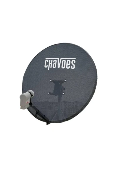 Chavoes Çanak Anten 70-75 cm + Tekli LNB Delikli Rüzgara ve kara karşı dayanıklı 7 mm saç kalınlıgı - 4