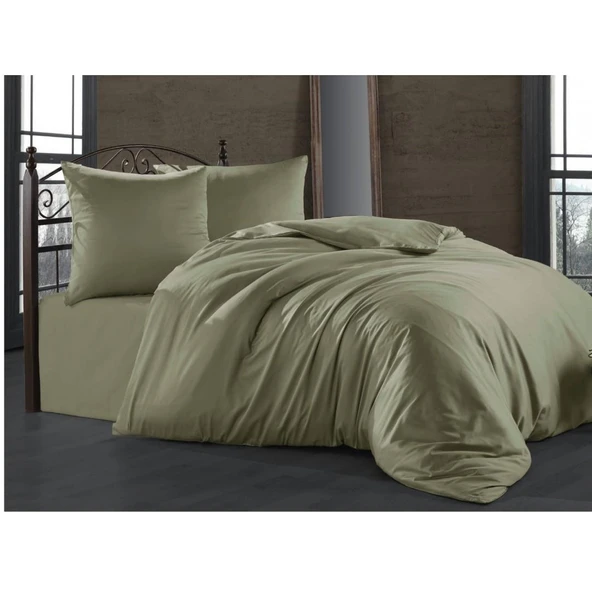 DÜZ SATEN NEVRESİM ÇİFT KİŞİLİK NEVRESİM TAKIMI LİGHT GREEN ürün görseli