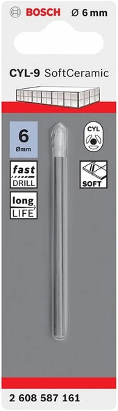 Bosch cyl-9 Serisi Seramik Matkap Ucu 6x80 mm