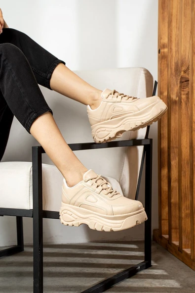 Albishoes Kadın Günlük Sneaker Yüksek Taban 6 CM Hafif Rahat Spor Ayakkabı Kadın Kalın Taban Sneaker