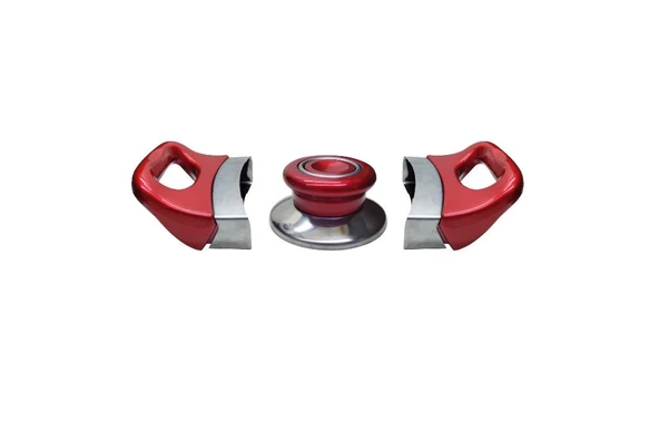 Tencere Tava Sahan Kulp ve Kapak Kulpu Yasemin Kırmızı 6 Set - 2