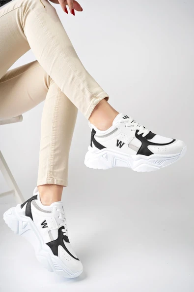 Albishoes Kadın Yazlık Fileli Yüksek Taban Hafif Rahat 5 CM Günlük Yürüyüş Kalın Taban Spor Ayakkabı