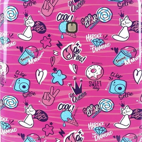 Gabol Trolley Valiz Kabin Boy Sticker Pembe GB.234122 - 9