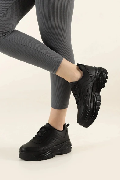 Albishoes Kadın Günlük Sneaker Yüksek Taban 6 CM Hafif Rahat Spor Ayakkabı Kadın Kalın Taban Sneaker - 4