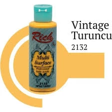 Rich Multi Surface Akrilik Boya 120ml 2132 Vintage Turuncu ürün görseli 1