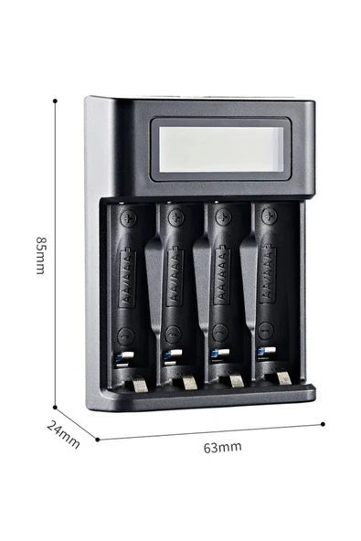 Greentech Pil Şarj Cihazı (Dört Yuvalı) - 1.2V Ni-Mh / Ni-Cd AA / AAA / GT-BC03 - 4