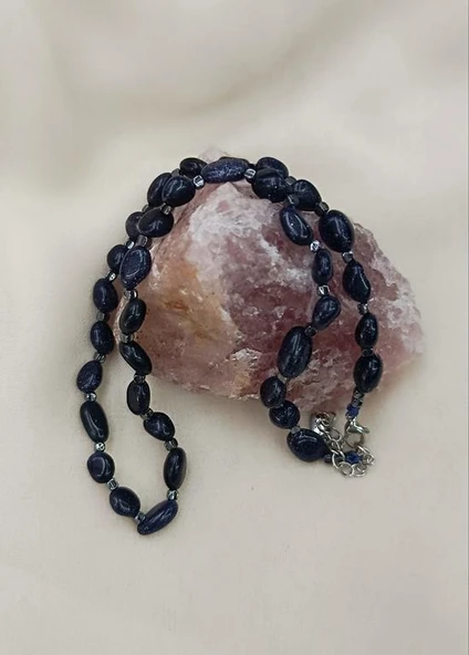 Kolye Çelik Dogaltaş Yıldız Taşı Kadın Kız Takı Gerdanlık Düğün Nişan - 2