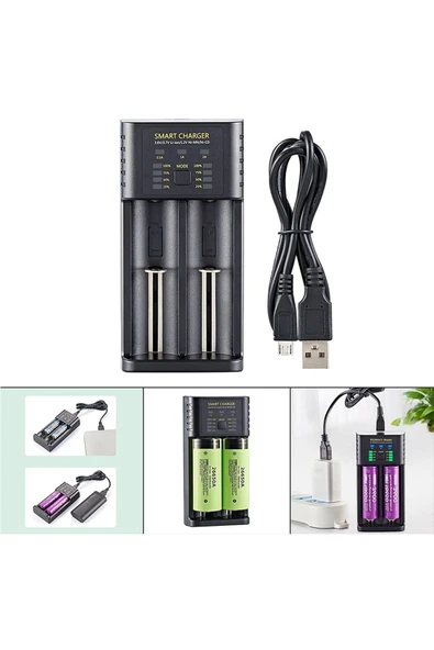 Greentech Akıllı Pil Şarj Cihazı Lityum İyon + Ni Mh + Ni Cd Piller / GT-BC06 - 4