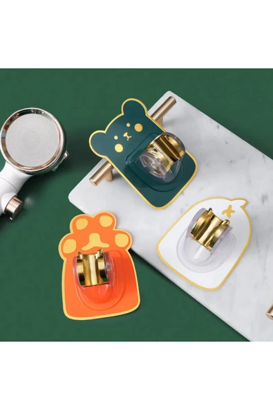 TİNEKE Yapışkanlı Hayvan Figürlü Hareketli Duş Başlığı Tutucu 1 Adet