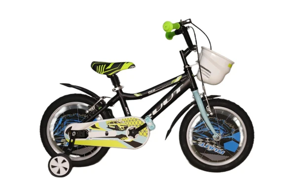 16J RUUT RICO ÇOCUK BİSİKLETİ - SİYAH LİME TURKUAZ