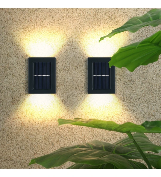 6 Watt Solar Çift Yönlü Duvar Apliği ( Günışığı ) - 2