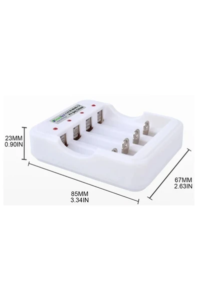 Greentech Pil Şarj Cihazı (Dört Yuvalı) - 1.2V Ni-Mh / Ni-Cd AA / AAA / GT-BC04 - 5