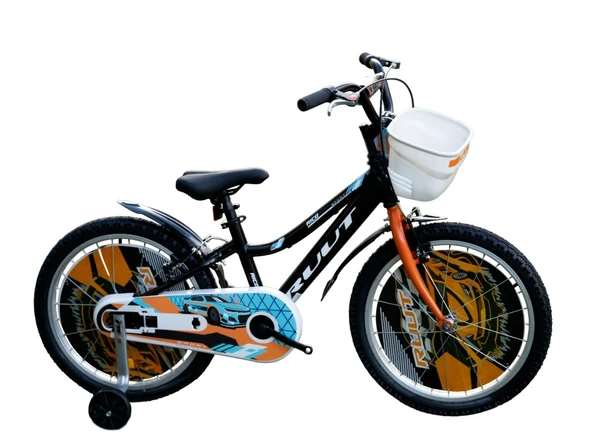 20J RUUT RICO ÇOCUK BİSİKLETİ - SİYAH TURUNCU TURKUAZ