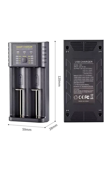 Greentech Akıllı Pil Şarj Cihazı Lityum İyon + Ni Mh + Ni Cd Piller / GT-BC06 - 6