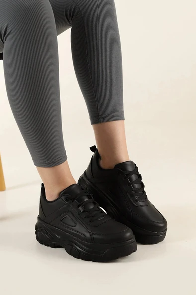 Albishoes Kadın Günlük Sneaker Yüksek Taban 6 CM Hafif Rahat Spor Ayakkabı Kadın Kalın Taban Sneaker - 2