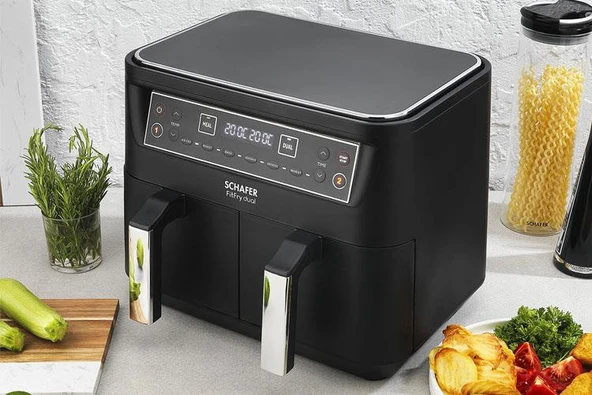 Schafer Fit Fry Dual Dijital Airfryer 8 lt Yağsız Fritöz