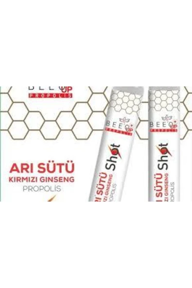 Bee'o Up Arı Sütü Kırmızı Ginseng Propolis Shot Takviye Edici Gıda 25ml Tek Kullanımlık