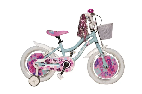 16J RUUT FLOWERS KIZ ÇOCUK BİSİKLETİ - TURKUAZ