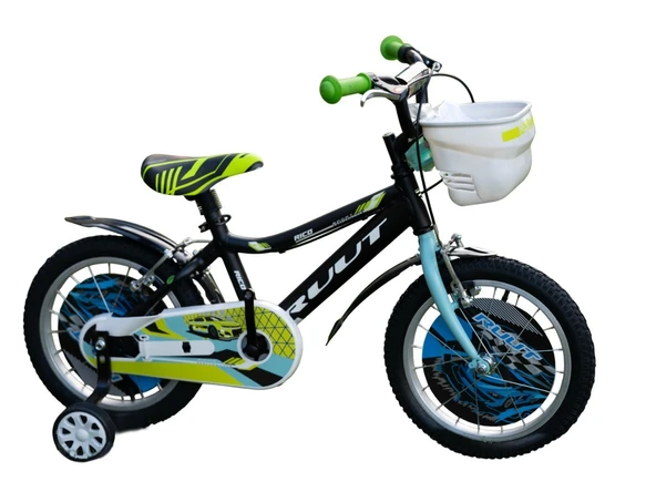 16J RUUT RICO ÇOCUK BİSİKLETİ - SİYAH LİME TURKUAZ - 2