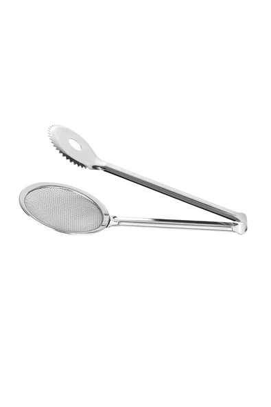 Nehir süzgeçli kızartma maşası - pratik kevgir maşa 28 cm. - 3