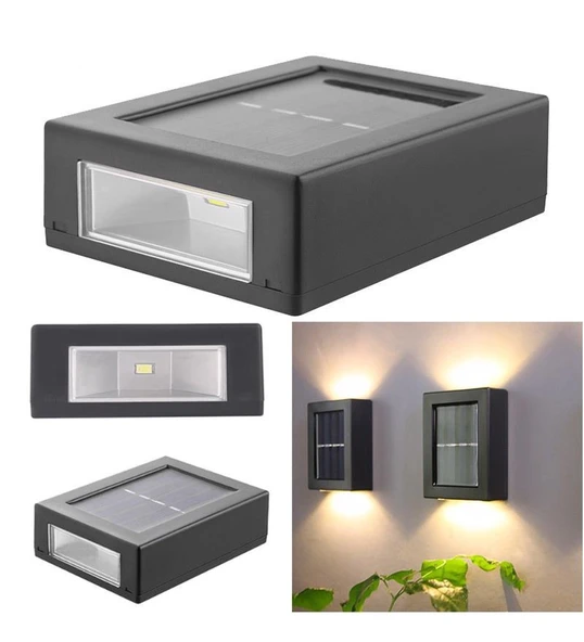6 Watt Solar Çift Yönlü Duvar Apliği ( Günışığı )