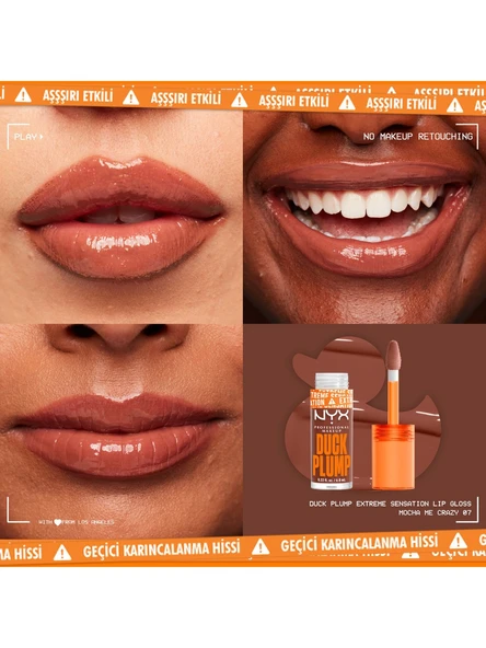 NYX Professional Makeup Duck Plump Dolgun Görünüm Veren Dudak Parlatıcısı - 07 Mocha Me Crazy - 2